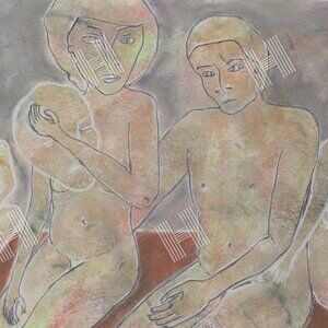 'Love' Pastel Painting on Paper, Art, unframed/optional frame